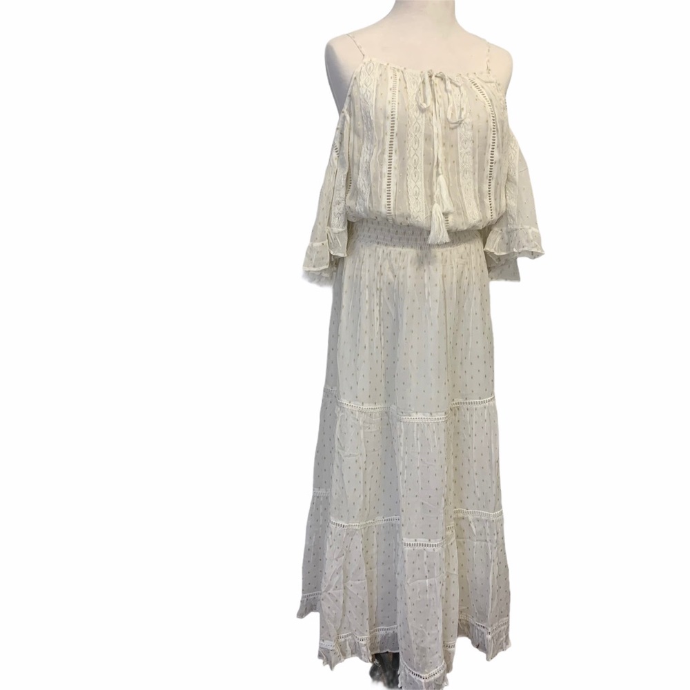 NWT Miss June Tulum Romaric off white maxi dress
